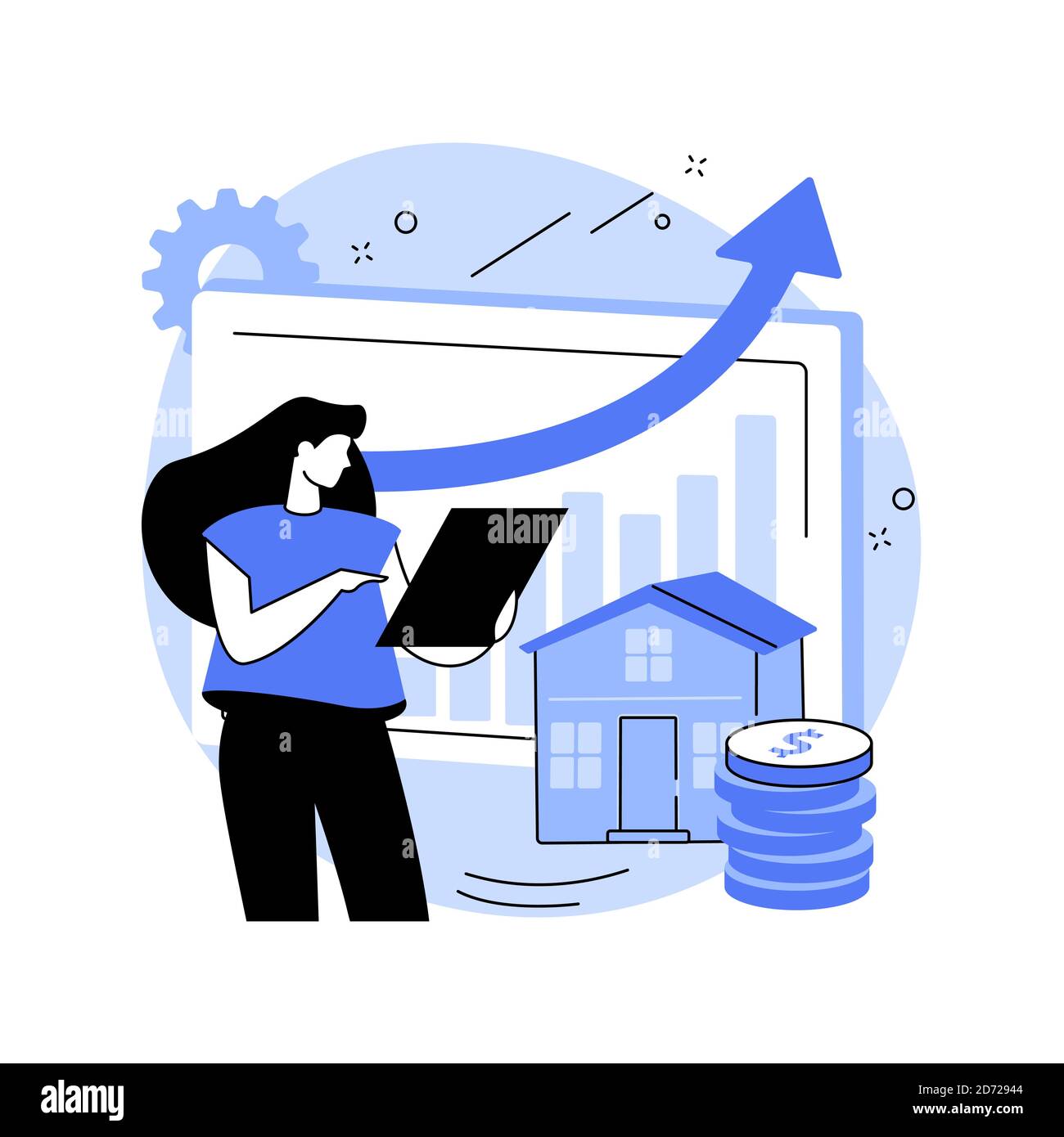 Immobilienmarkt abstrakte Konzept Vektor Illustration. Stock Vektor