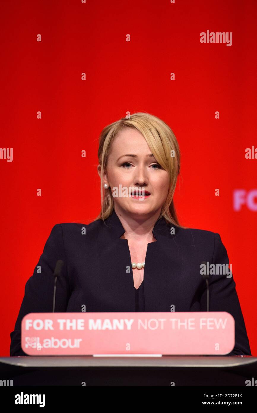 Rebecca Long-Bailey, die Schattenministerin für Wirtschaft, Energie und Industriestrategie, spricht während der Konferenz der Labour Party in Brighton. Bilddatum: Dienstag, 26. September 2017. Bildnachweis sollte lauten: Matt Crossick/ EMPICS Entertainment. Stockfoto