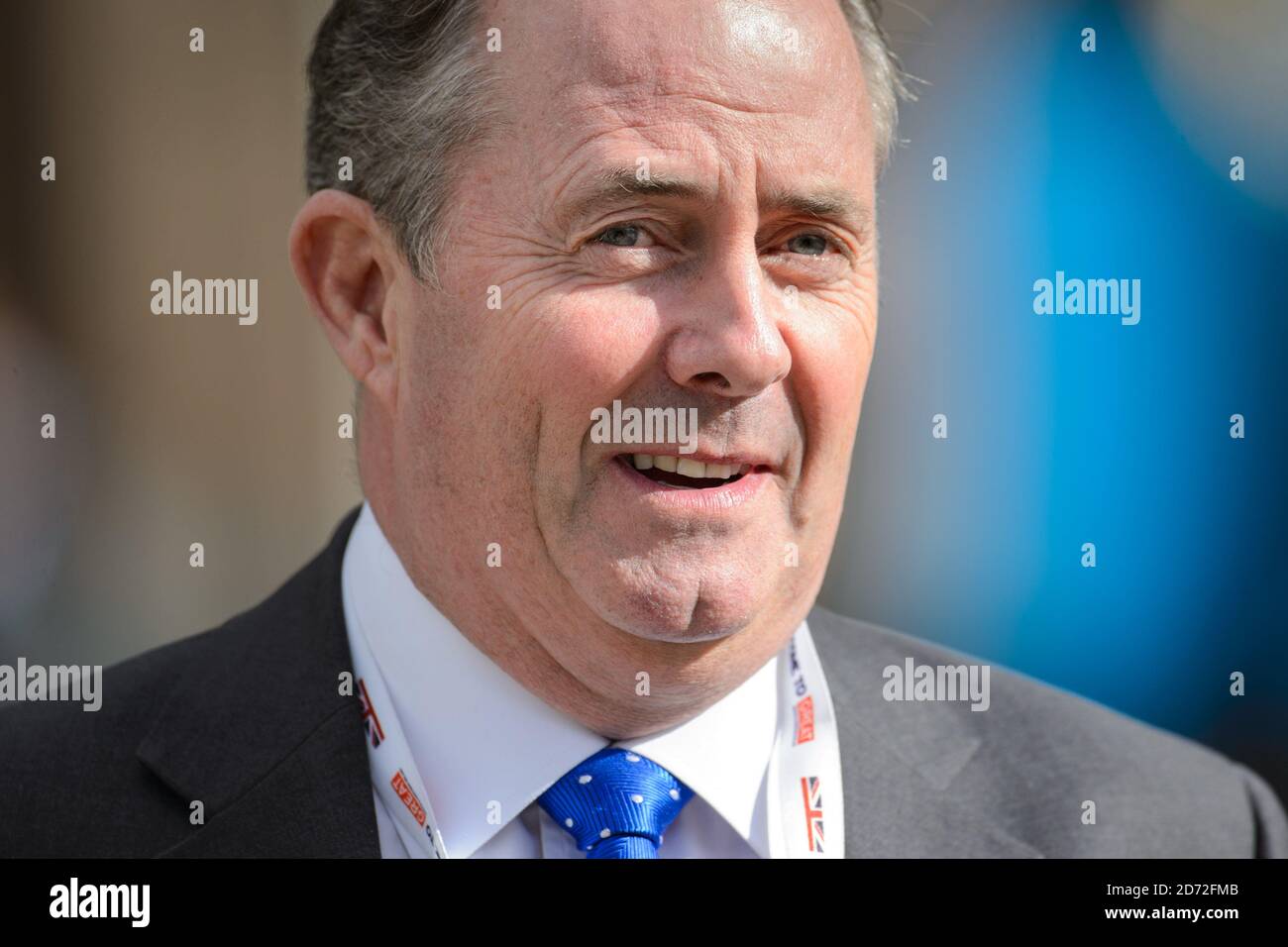 Liam Fox auf der Konferenz der Konservativen Partei im Manchester Central Convention Complex in Manchester. Bilddatum: 3. Oktober 2017. Bildnachweis sollte lauten: Matt Crossick/ EMPICS Entertainment. Stockfoto