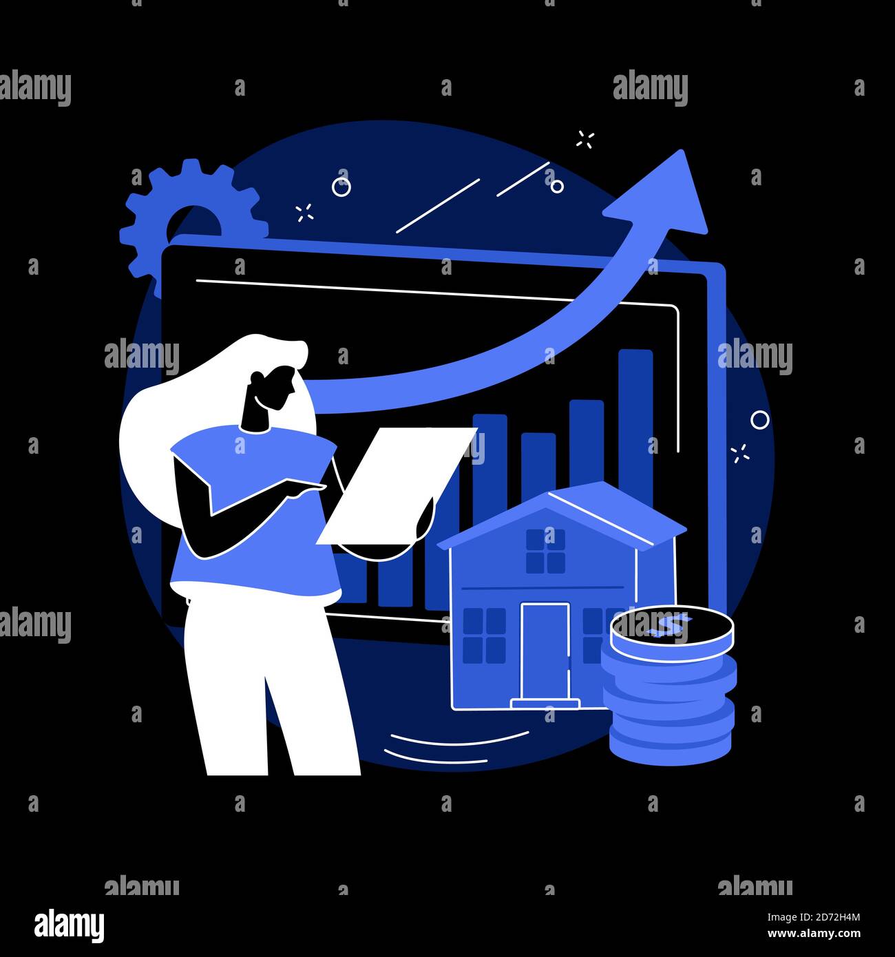Immobilienmarkt abstrakte Konzept Vektor Illustration. Stock Vektor