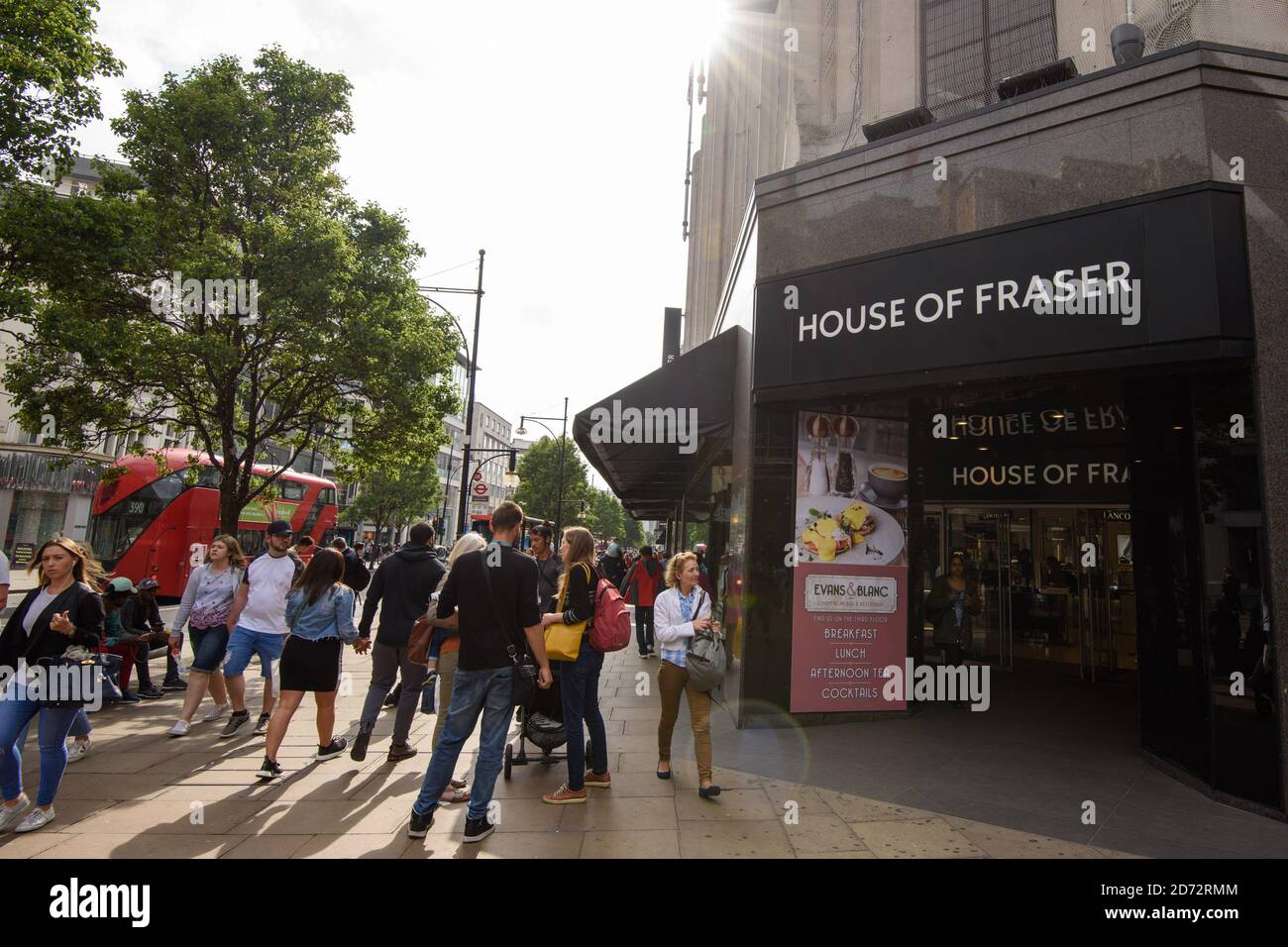 Allgemeine Ansicht des Kaufhauses House of Fraser in London, die Berichte heute verweigert, dass das Unternehmen auf dem Bank des Zusammenbruchs war. Bilddatum: Dienstag, 5. Juni 2018. Bildnachweis sollte lauten: Matt Crossick/ EMPICS Entertainment. Stockfoto