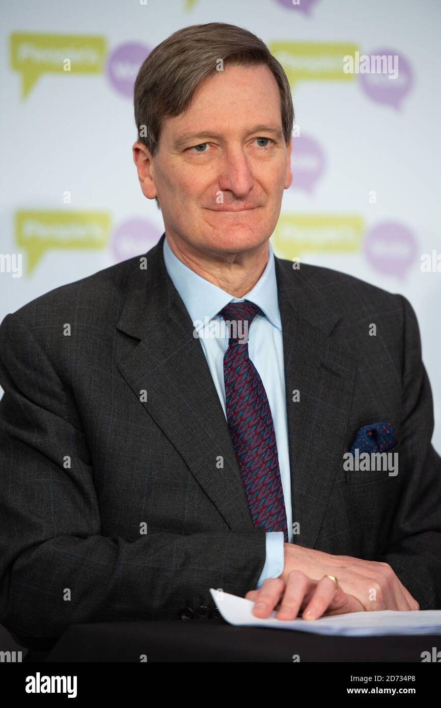 Dominic Grieve MP spricht auf einer Pressekonferenz zur Abstimmung der Bevölkerung in Westminster, London. Bilddatum: Mittwoch, 27. März 2019. Bildnachweis sollte lauten: Matt Crossick/Empics Stockfoto