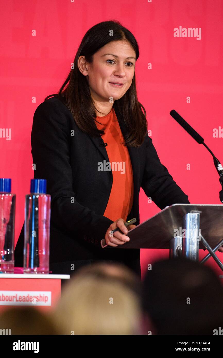 Lisa Nandy spricht während einer Führungsveranstaltung für die Labour Party im Grand Hotel in Brighton. Bilddatum: Samstag, 29. Februar 2020. Bildnachweis sollte lauten: Matt Crossick/Empics Stockfoto