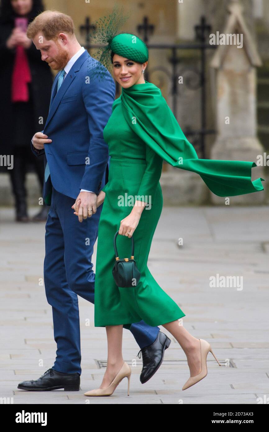 Die Herzogin von Sussex am Commonwealth Day beim Commonwealth Service in Westminster Abbey, London. Der Dienst ist der Herzog und die Herzogin von Sussex letzten offiziellen Engagement, bevor sie das königliche Leben zu beenden. Bilddatum: Montag, 9. März 2020. Bildnachweis sollte lauten: Matt Crossick/Empics Stockfoto