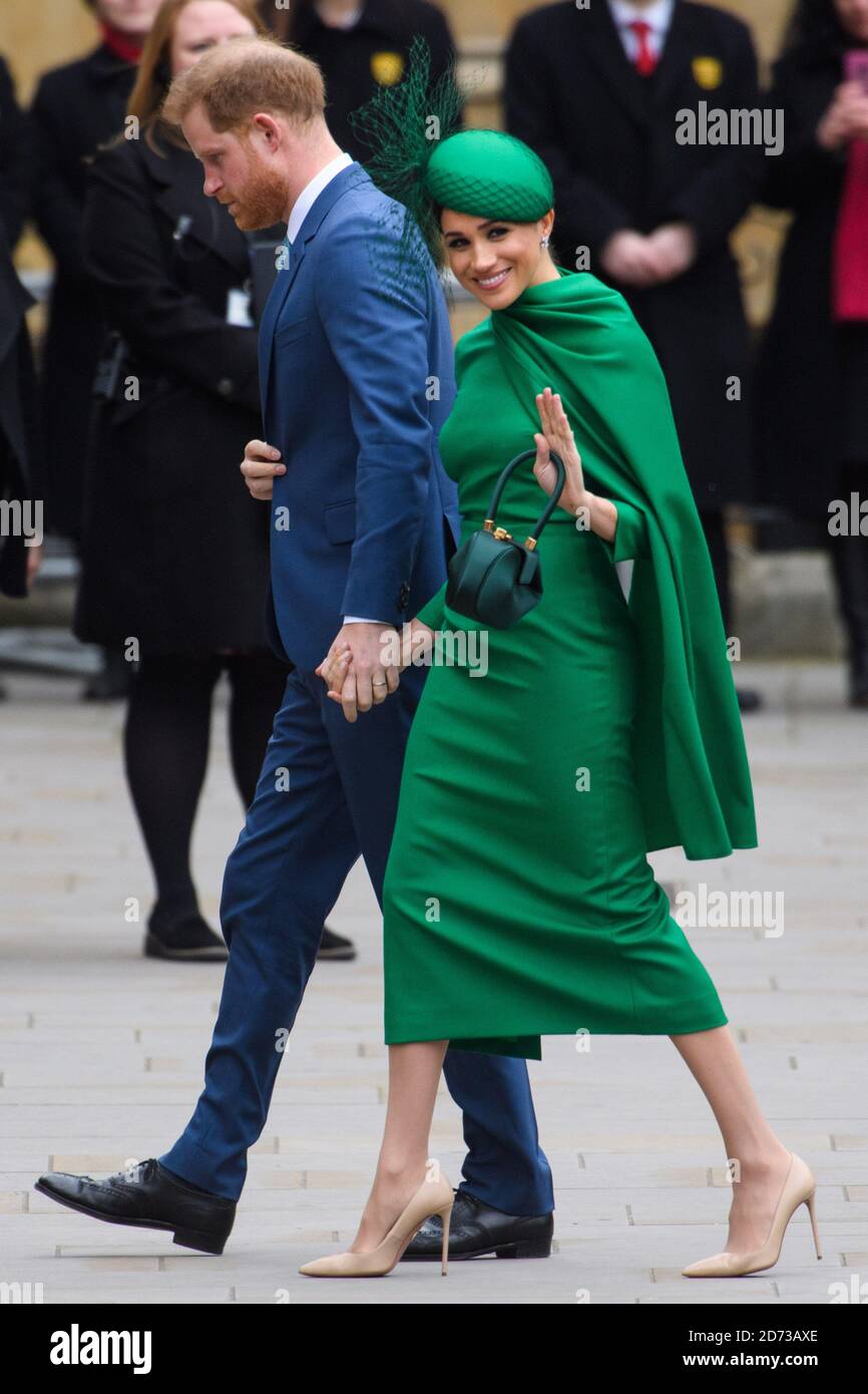 Die Herzogin von Sussex am Commonwealth Day beim Commonwealth Service in Westminster Abbey, London. Der Dienst ist der Herzog und die Herzogin von Sussex letzten offiziellen Engagement, bevor sie das königliche Leben zu beenden. Bilddatum: Montag, 9. März 2020. Bildnachweis sollte lauten: Matt Crossick/Empics Stockfoto