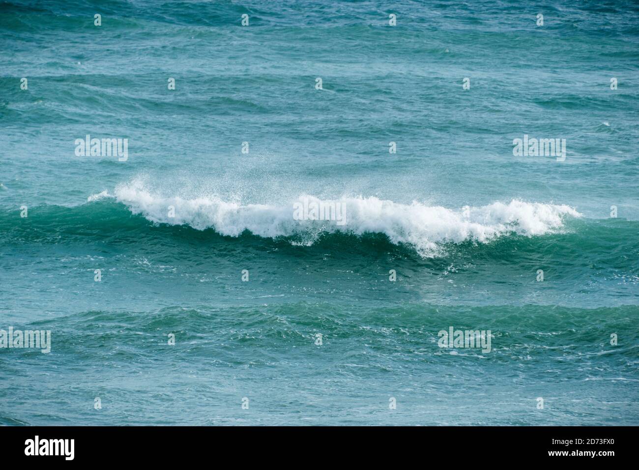 Wave Breaking, St Ives, Cornwall Stockfoto