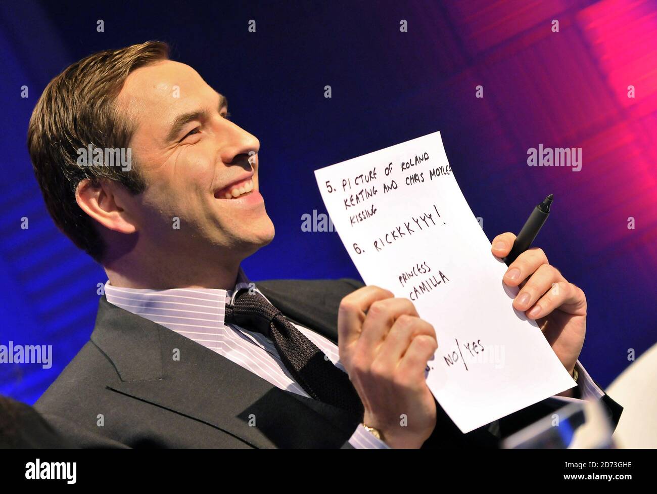 DIESE BILDER SIND AUF 0001 SAMSTAG, 29. MÄRZ 2009 VERPEINBAR. David Walliams während der Aufnahme der Chris Moyles' Quiz Night, in den London Studios im Zentrum von London. Die Show wird am Sonntag, den 29. März 2009 um 2200 Uhr auf Channel 4 übertragen. Stockfoto