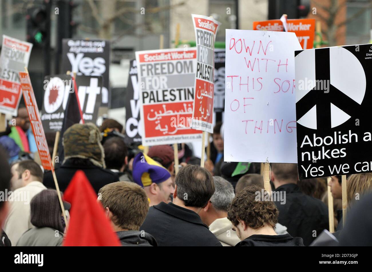 Demonstranten gegen die äthiopische Regierung protestieren am Tag des G20-Gipfels im Excel Center in East London. Stockfoto