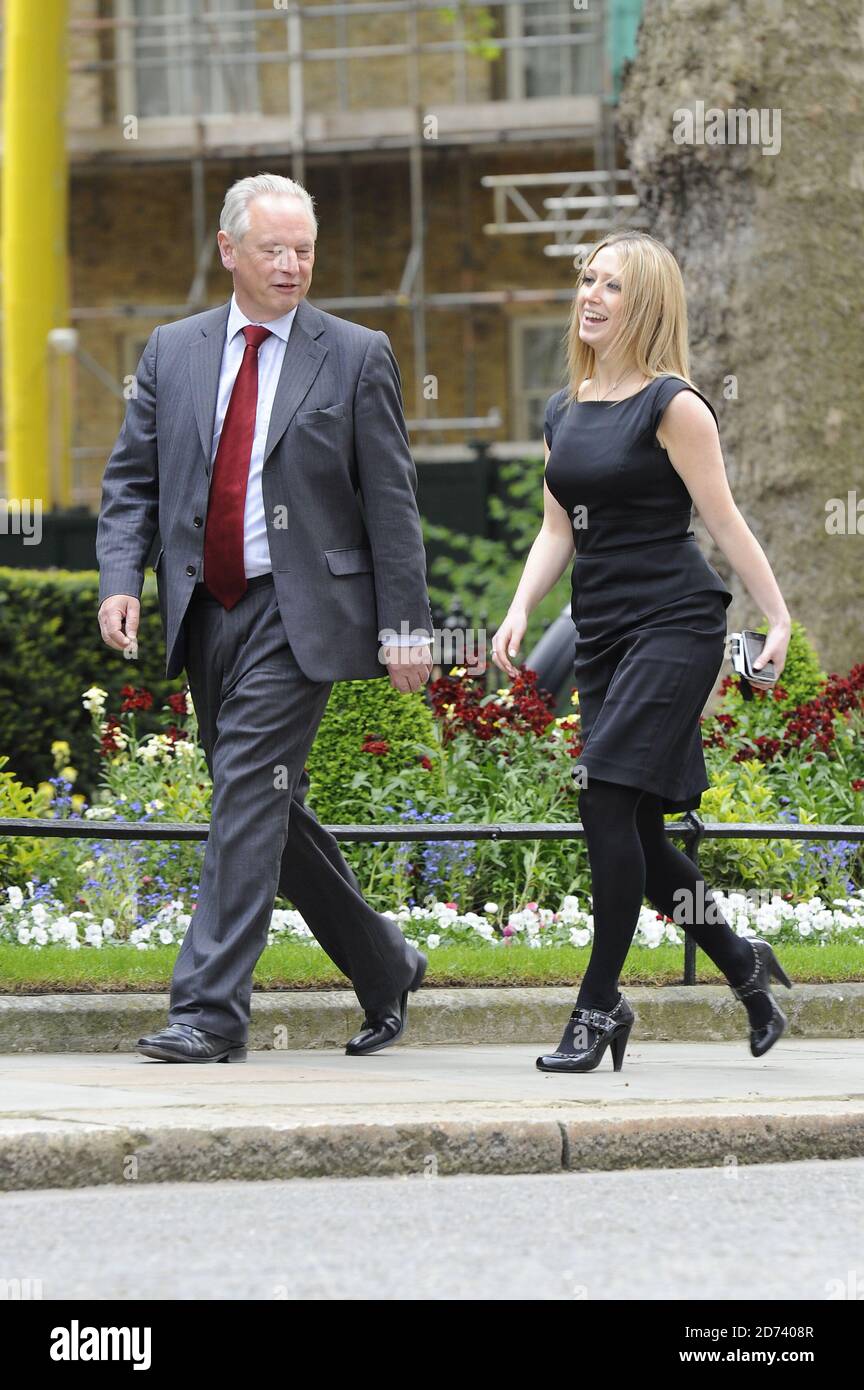 Francis Maude verlässt Downing Street nach einem Treffen mit David Cameron. Stockfoto