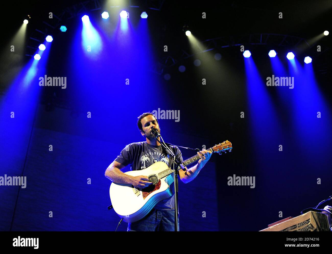 Jack Johnson tritt in der O2 Arena im Osten Londons auf Stockfoto