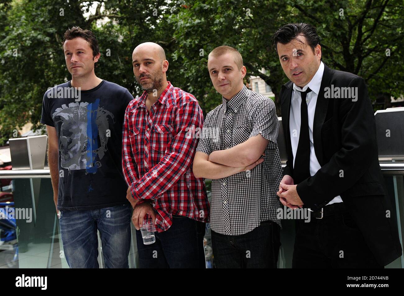 Regisseure (L-R) Stevan Riley,Jamie Thraves, Brian Welsh, Danny O'Connor bei der Vorstellung des 54. BFI London Film Festival. Stockfoto