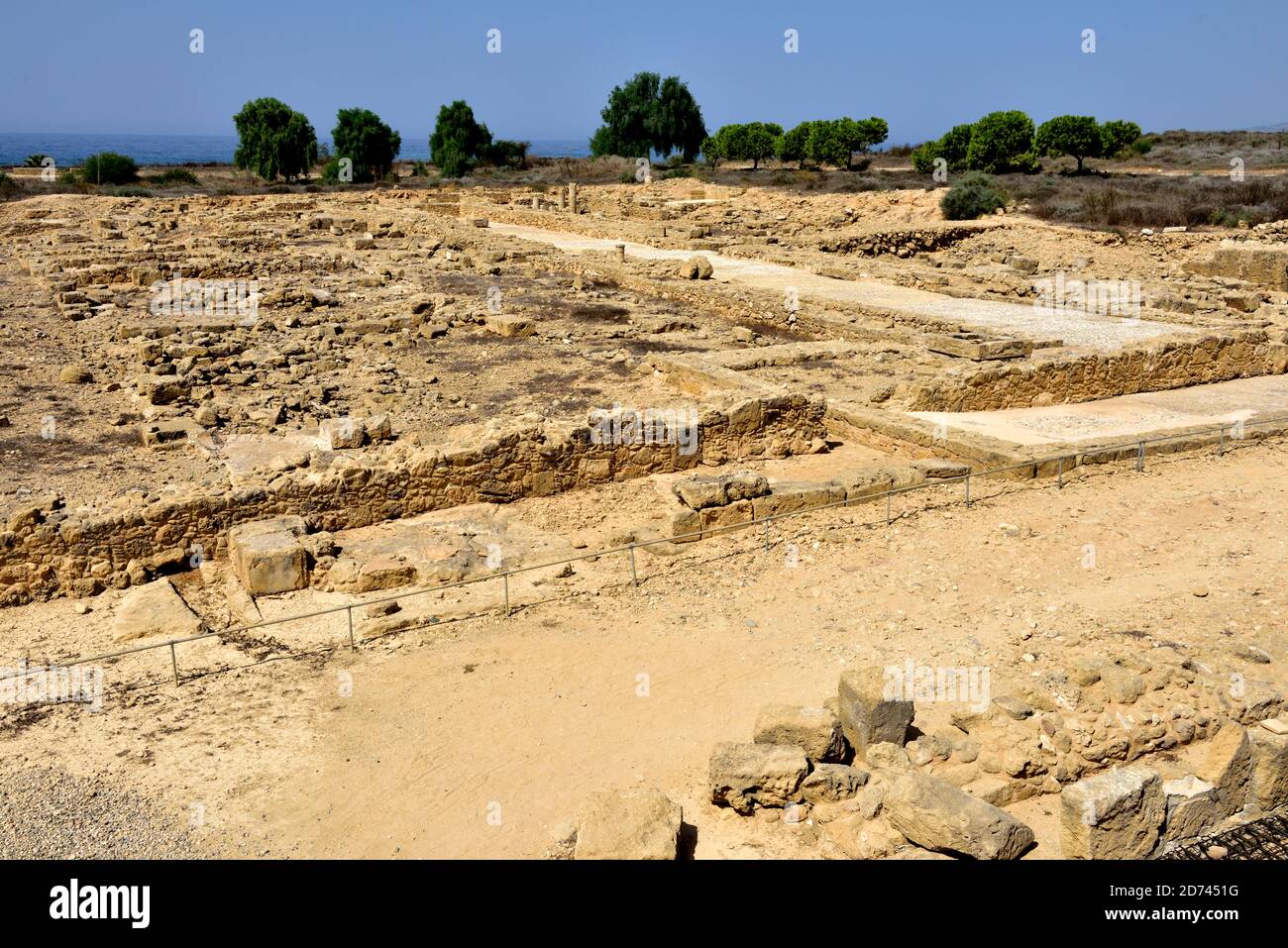 Erhaltene Ruinen einer römischen Villa von Haus des Dionysos aus dem 2. Jahrhundert in Nea Pafos Archäologische Stätte, Zypern. Stockfoto
