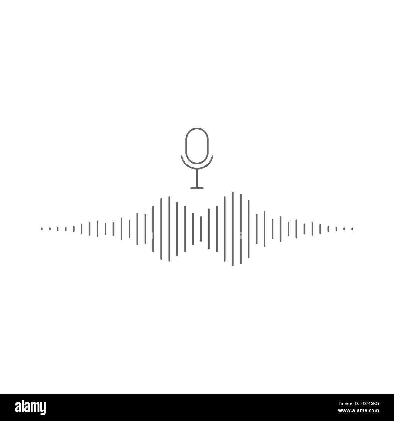 Record Sound Logo Set Linie modernen Farbstil isoliert auf Weißer Hintergrund Stock Vektor