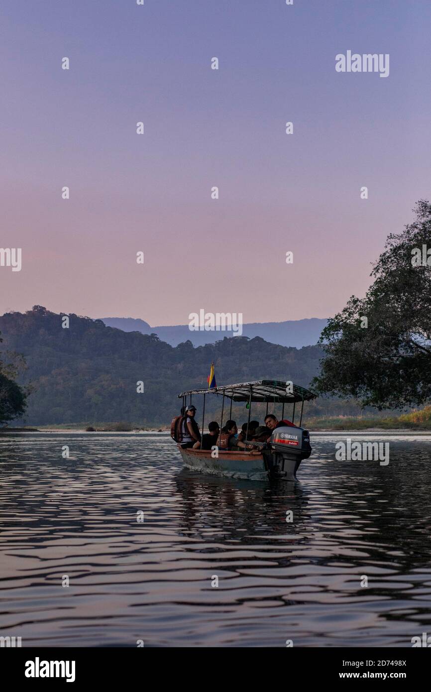 Amazon River Bootstourismus Stockfoto