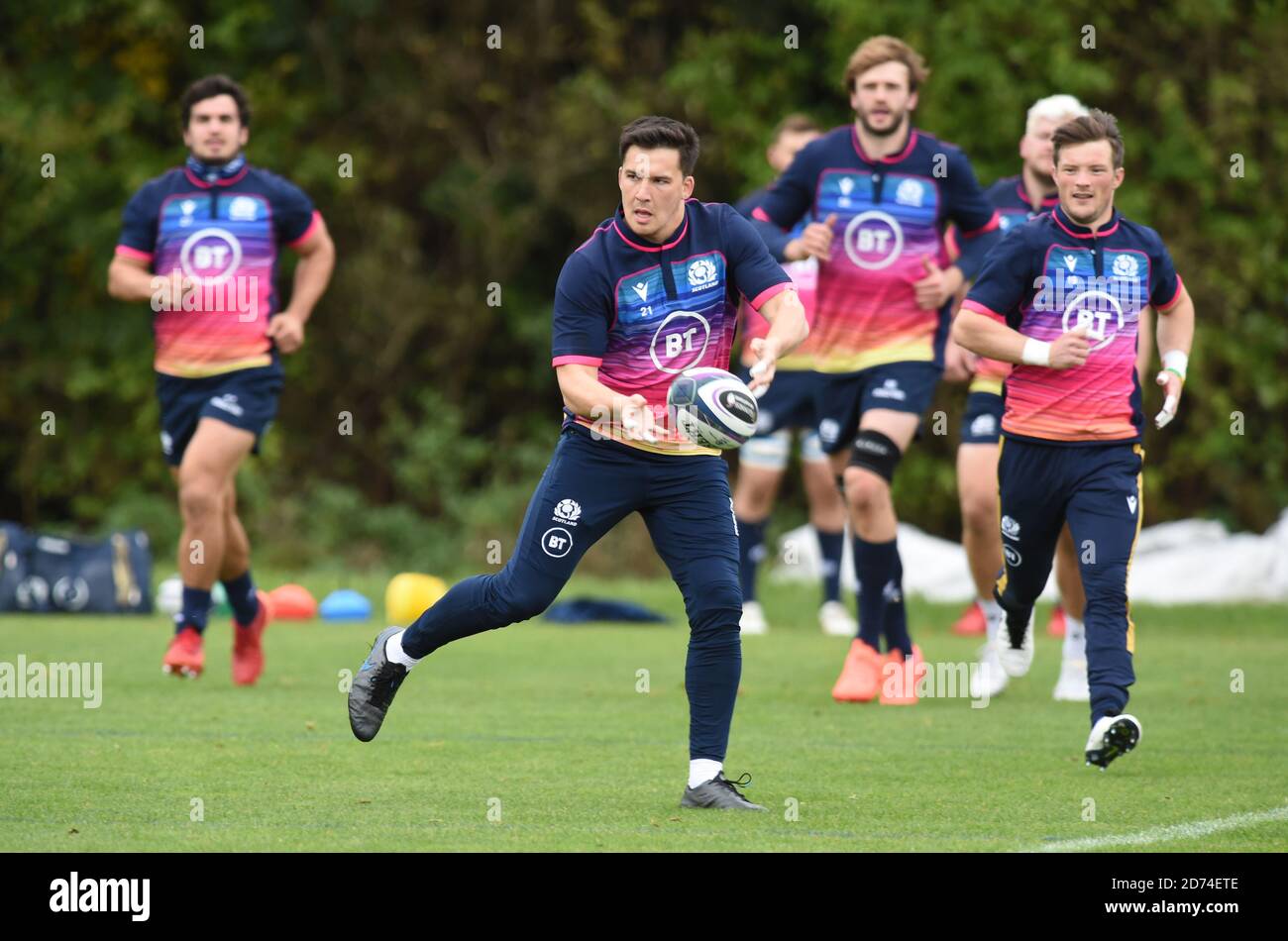 Oriam Sports Centre Riccarton, Edinburgh. Schottland, Vereinigtes Königreich. 16. Oktober 20 die Schottland Rugby Squad Trainingseinheit für die Herbst-Länderspiele S Stockfoto