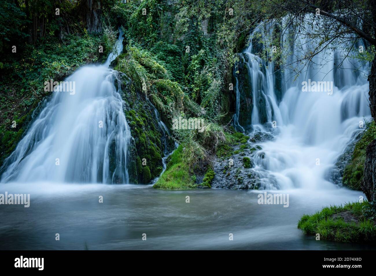 Trillo Wasserfall, La Alcarria, Guadalajara, Spanien Stockfoto