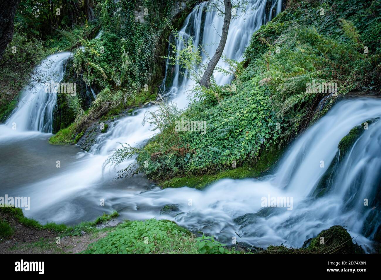Trillo Wasserfall, La Alcarria, Guadalajara, Spanien Stockfoto