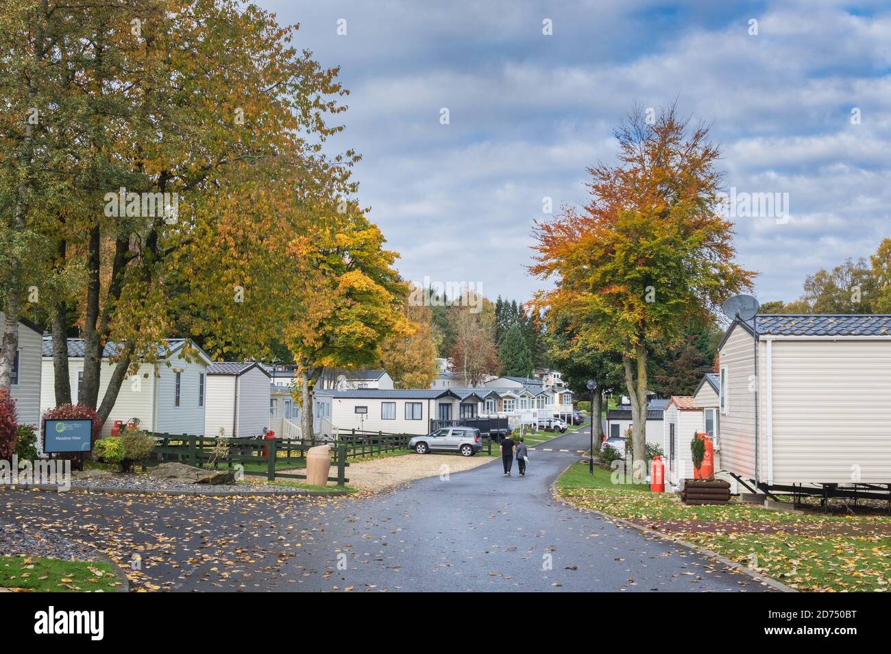 Greenfoot Holiday Home Park ein Anhänger / statische Wohnwagen Park In Stanhope Weardale County Durham Stockfoto