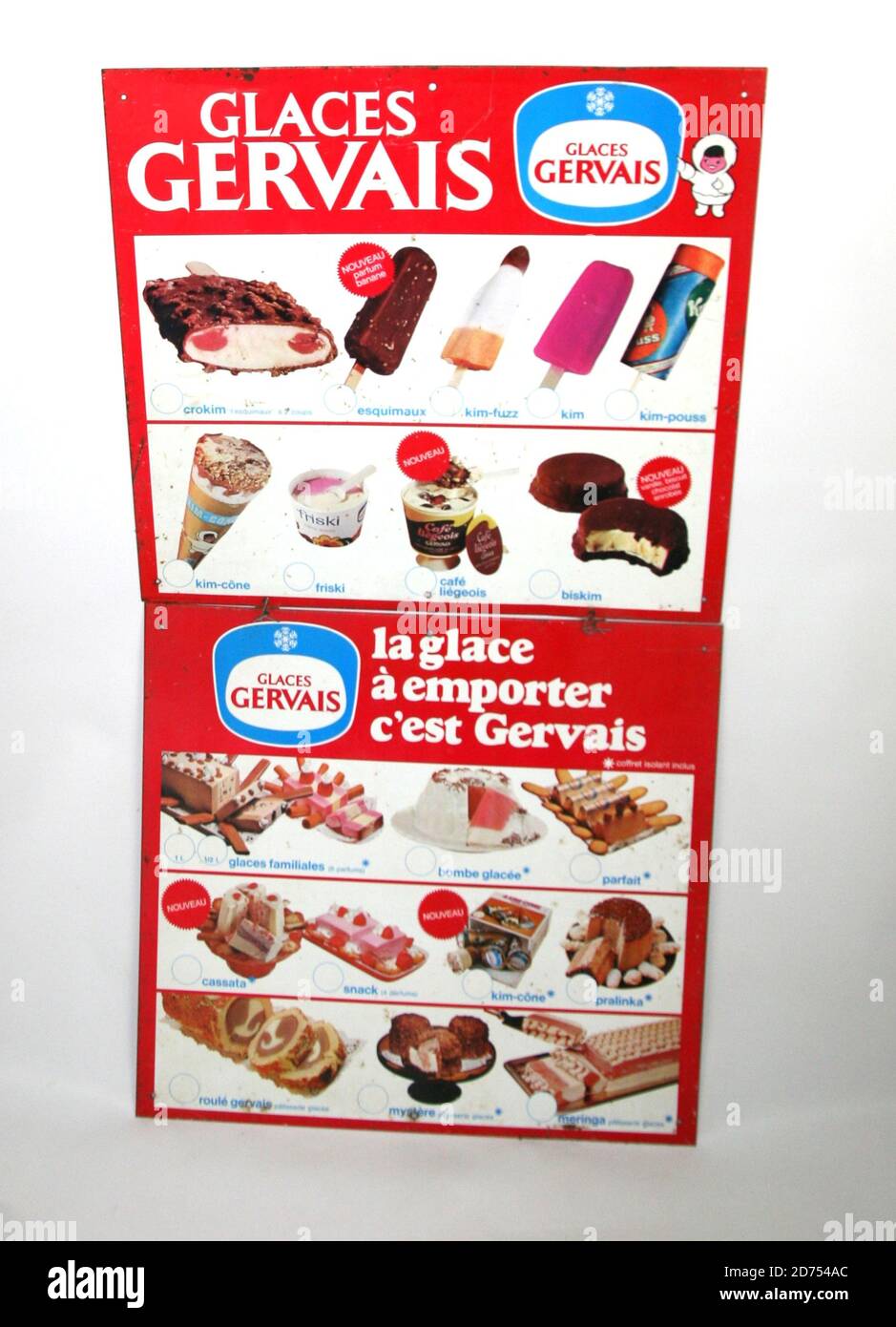 Die Präsentation des Glaces Gervais Vers 1970 Stockfoto