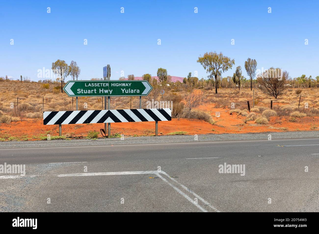 Ein Straßenschild im Northern Territory, Australien Stockfoto