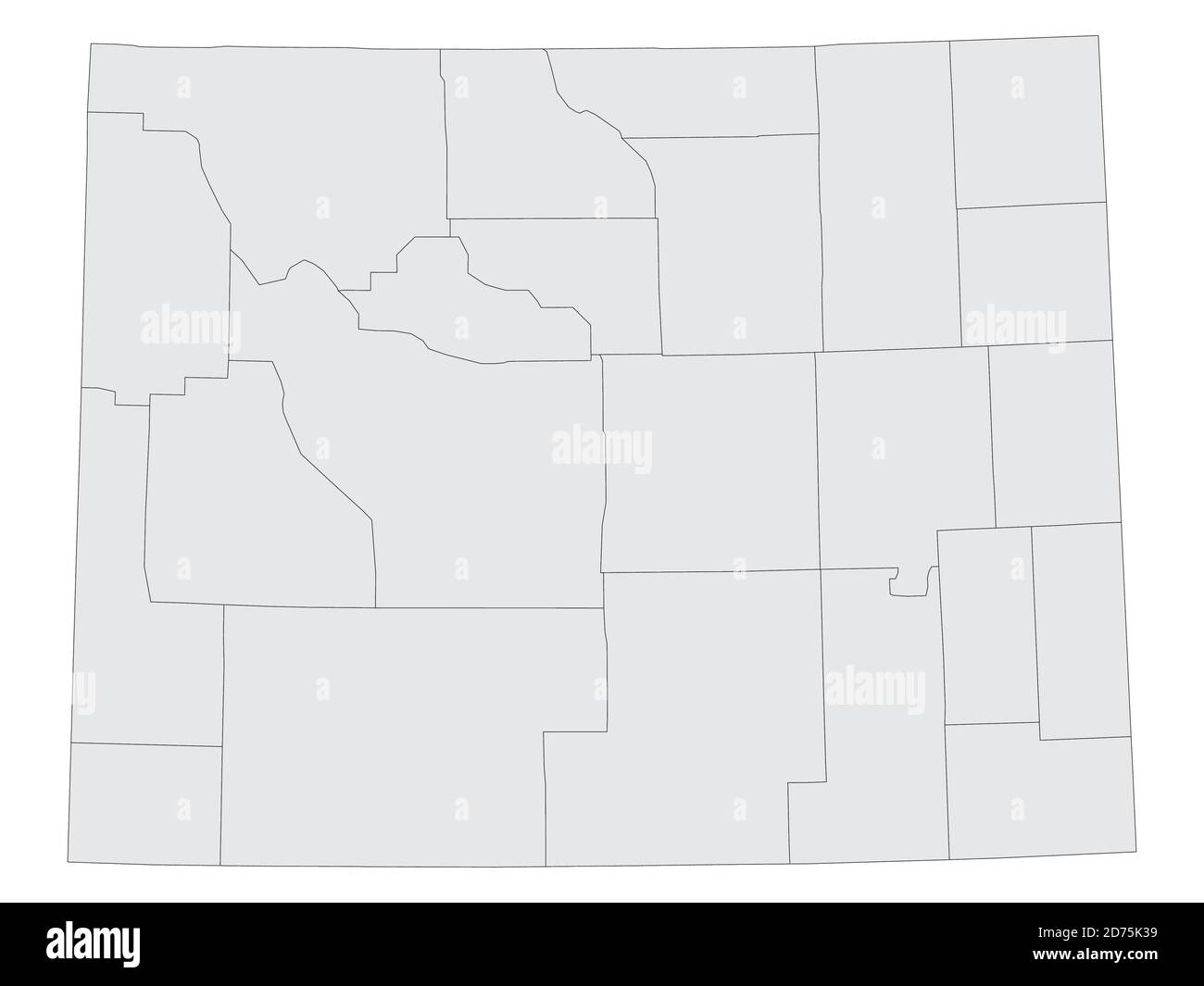 Gray Flat Election Counties Karte des Bundesstaates USA Von Colorado Stock Vektor