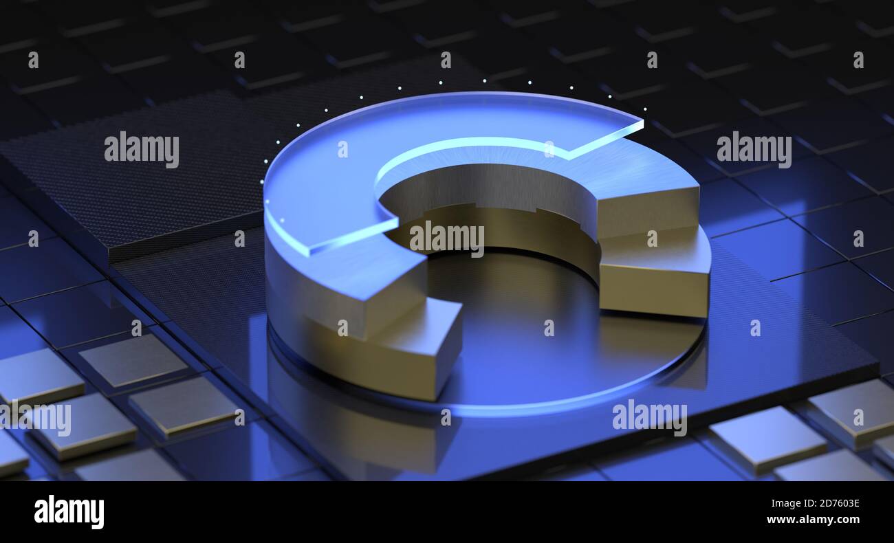 Finanzdiagramm Tortendiagramm-Bericht Der Börse Stockfoto