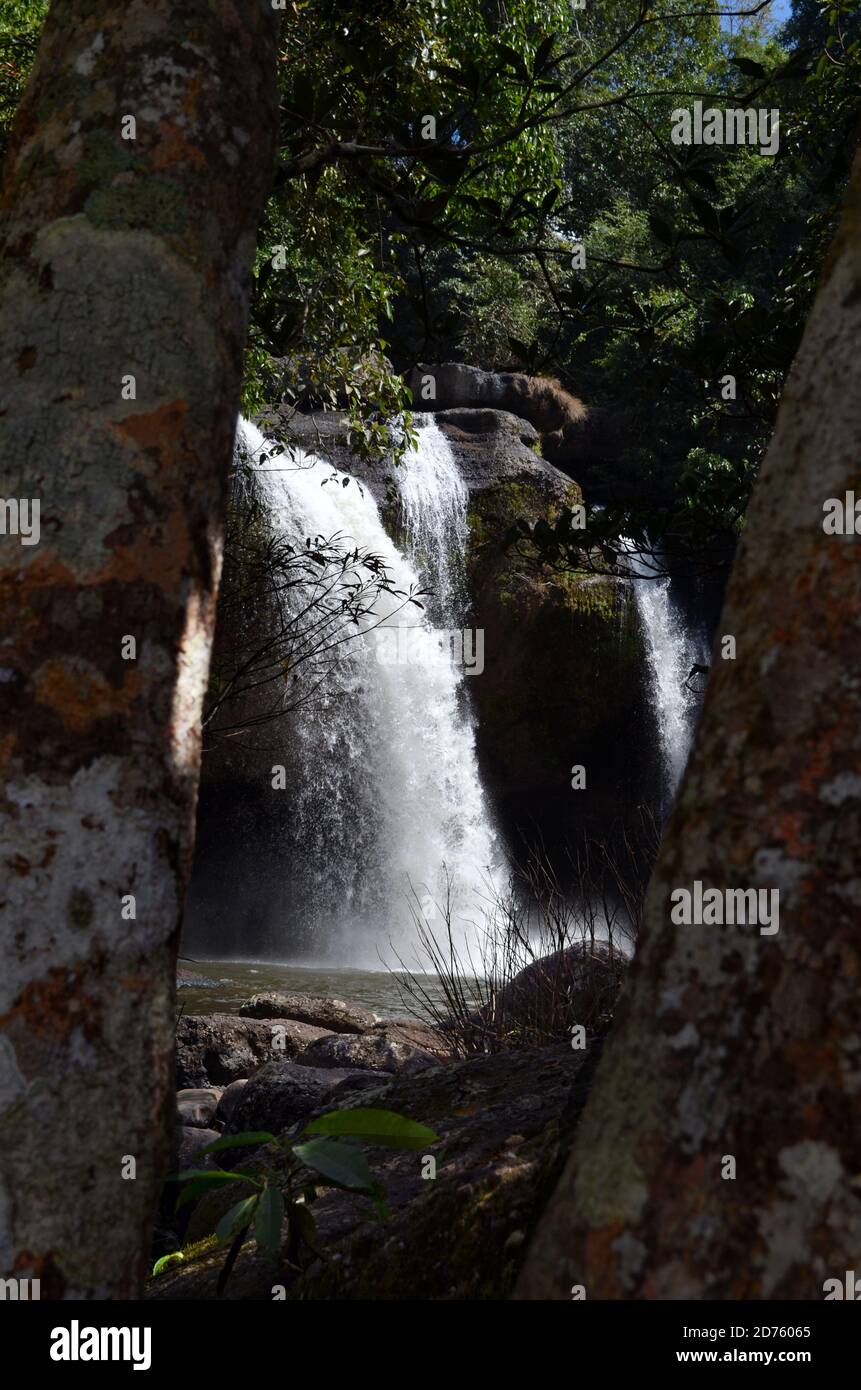 Thailand - Haew Suwat Wasserfall im Khao Yai Nationalpark Stockfoto