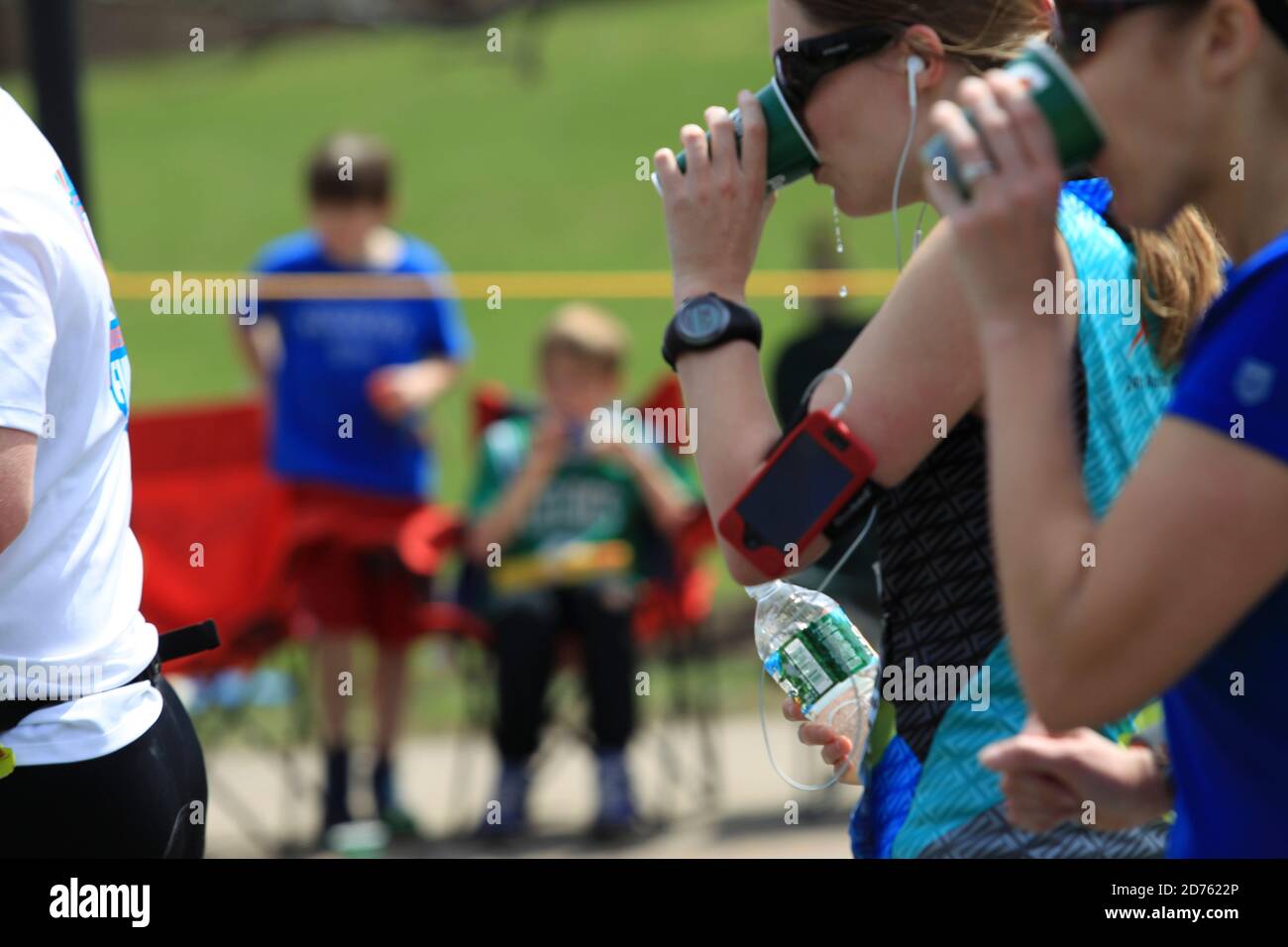 117. Boston Marathon fand in Boston, Massachusetts, am Montag, Apoil 15 (Patriots' Day) 2013. Stockfoto