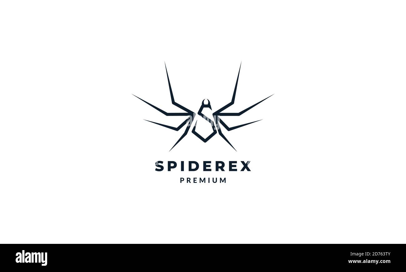 Buchstabe S oder Initial S für Spider-Logo-Vektor-Symbol Illustrationsdesign Stock Vektor