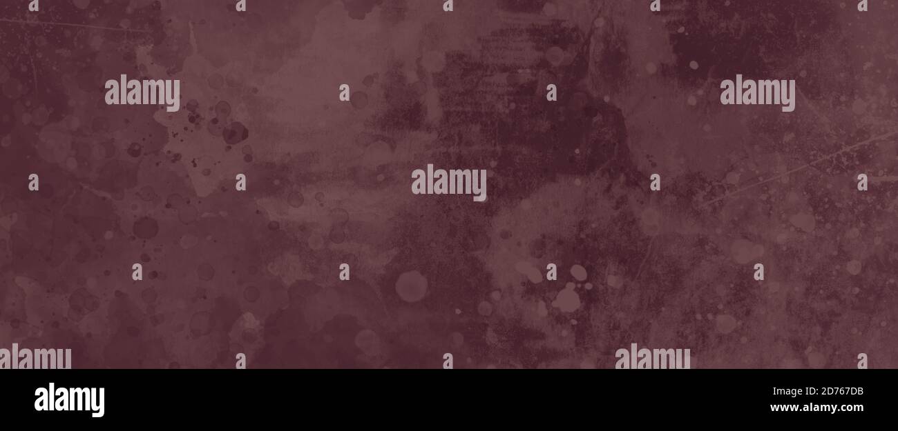 Alte Burgunder oder kastanienbraun lila Hintergrund mit Vintage Grunge Textur Design, dunkelrot braun Farbe Hintergrund mit verzweifelten zerkratzten Linien und Farbe Stockfoto