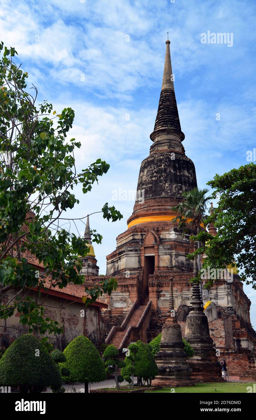 Ayutthaya, Thailand - Wat Yai Chaimongkhon Stupa Stockfoto