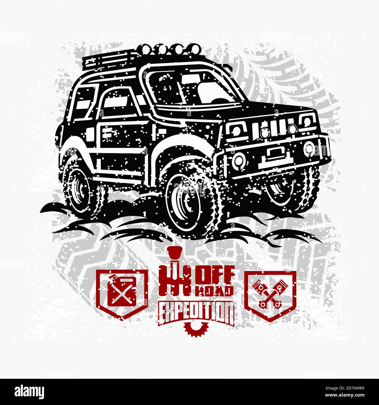 Off Road CAR - Pick-up Truck 4x4 SUV Stock Vektor