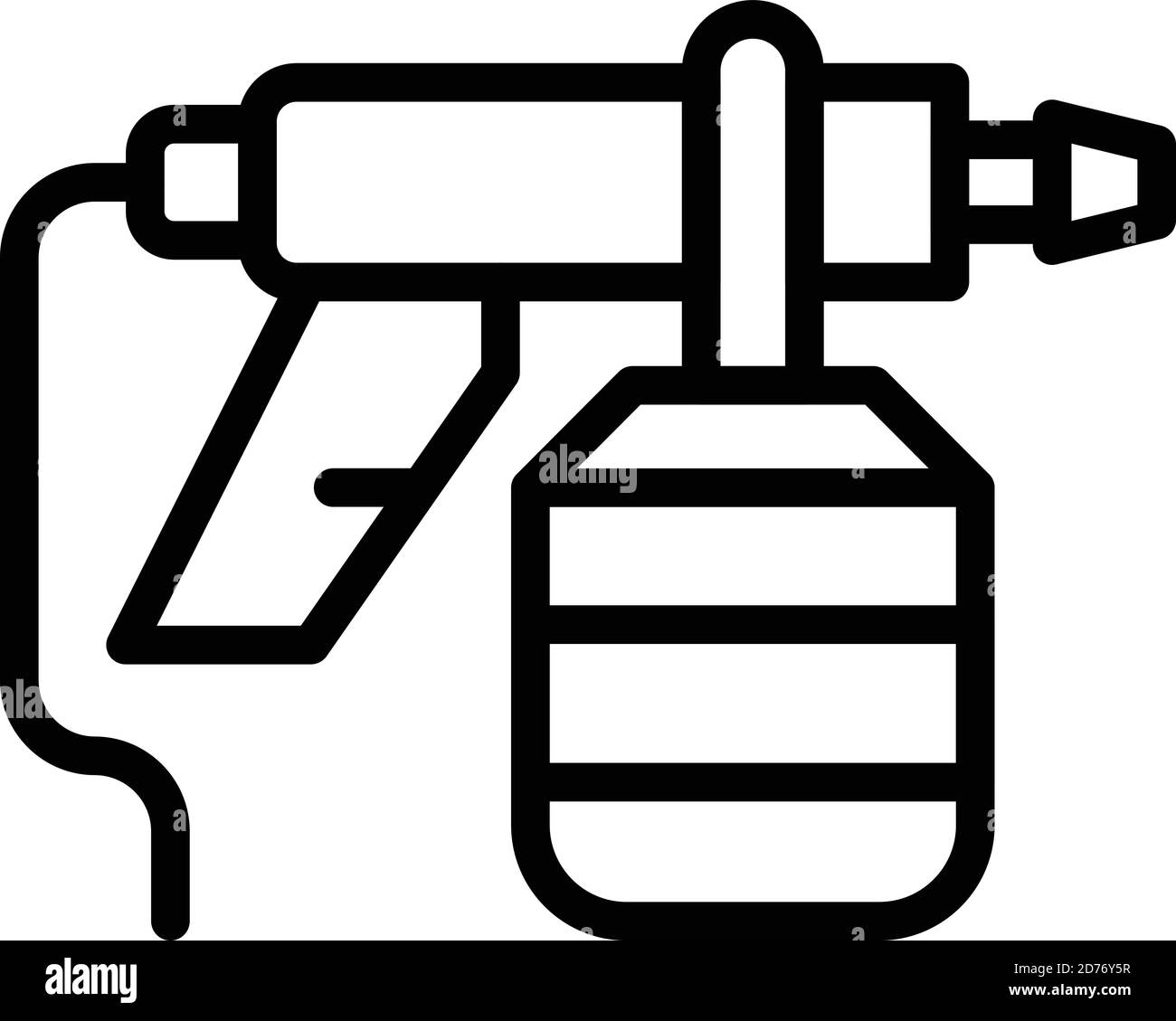 Airbrush-Symbol für das Auto. Umriss Auto Airbrush Vektor-Symbol für Web-Design isoliert auf weißem Hintergrund Stock Vektor