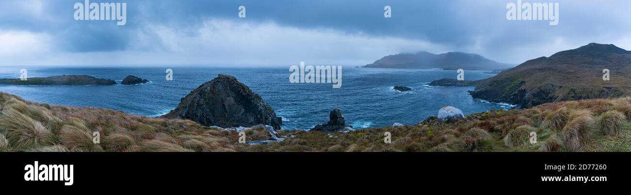 Kap Horn, Kap Horn Nationalpark, Ventus Australis Kreuzfahrtschiff, Kap Horn Insel, Tierra del Fuego Archipel, Magallanes und chilenische Antarktis Re Stockfoto