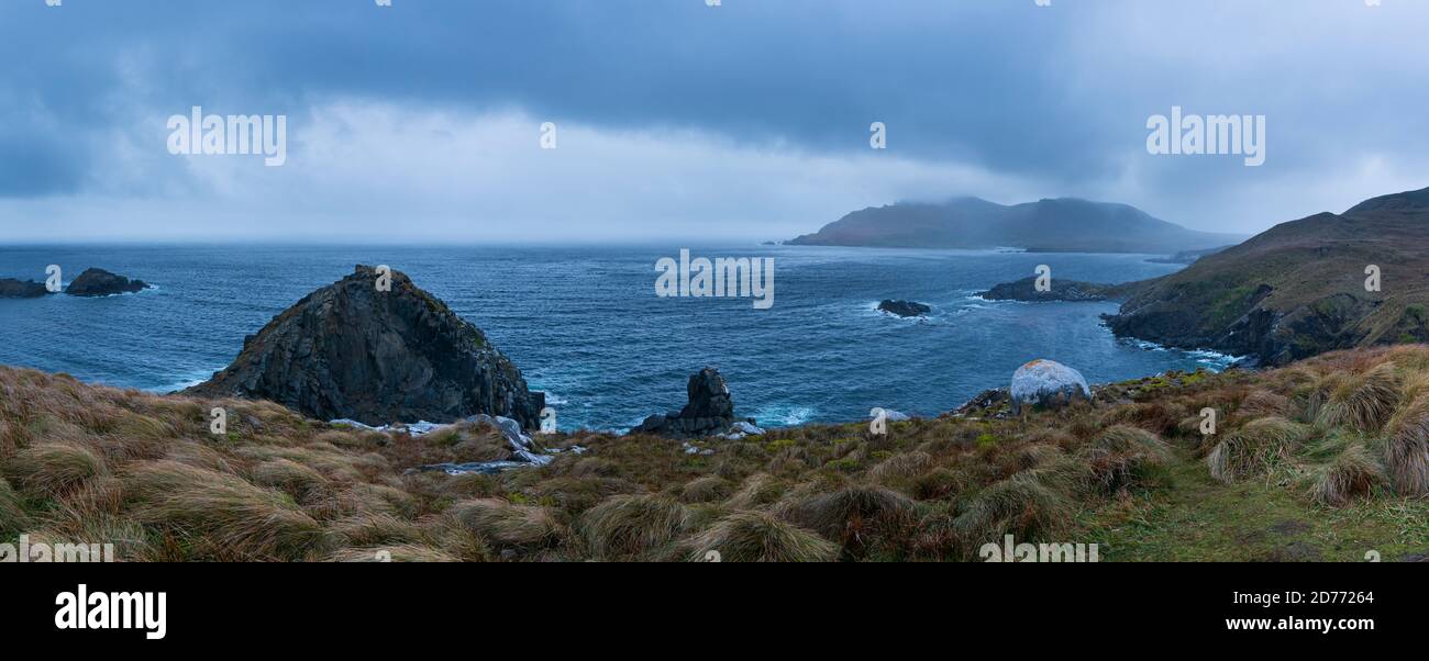 Kap Horn, Kap Horn Nationalpark, Ventus Australis Kreuzfahrtschiff, Kap Horn Insel, Tierra del Fuego Archipel, Magallanes und chilenische Antarktis Re Stockfoto
