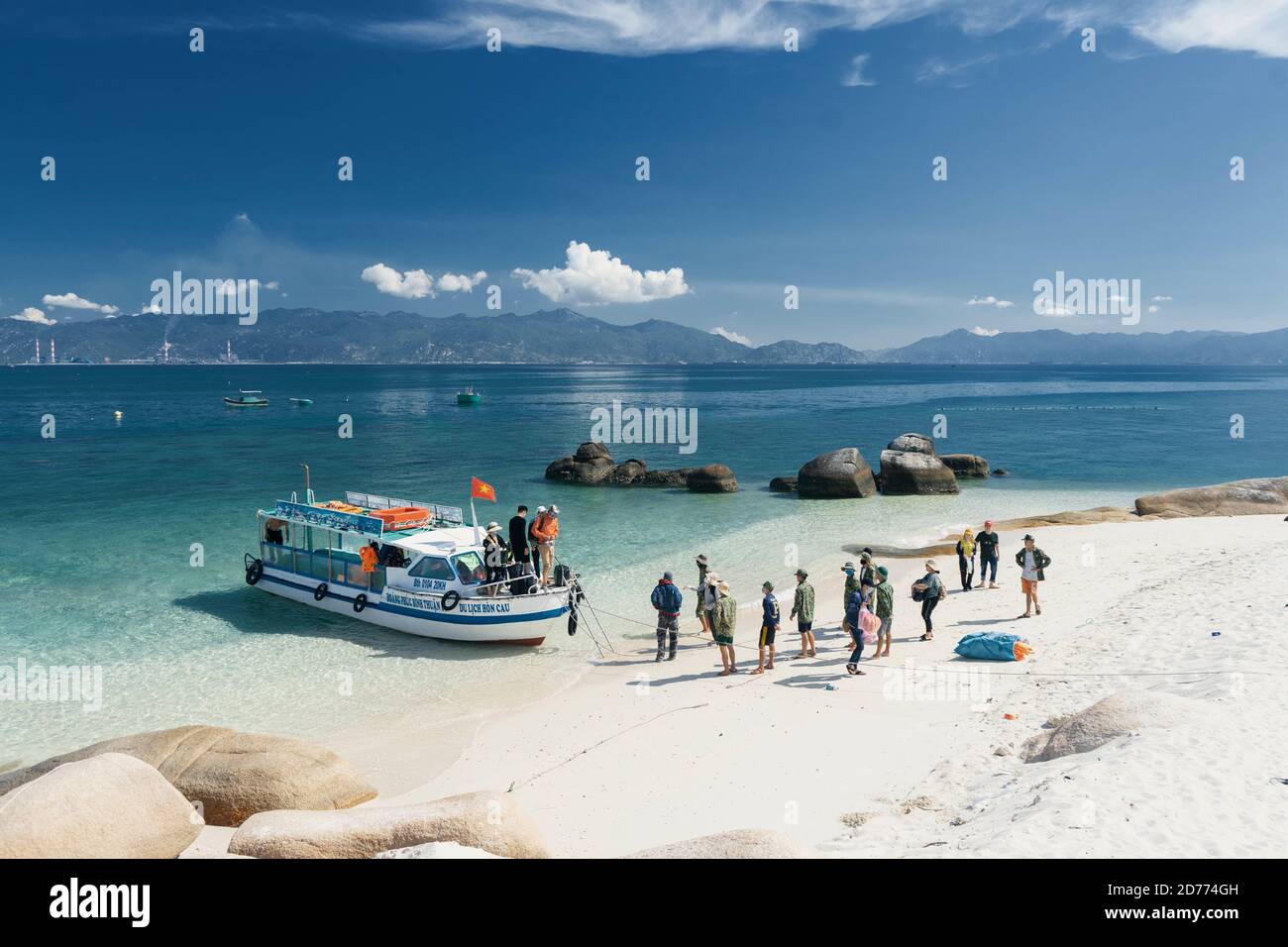 BINH THUAN, VIETNAM - 13. September 2020: Ein Tag auf der Insel Cu Lao CAU - Tuy Phong Binh Thuan Vietnam Stockfoto