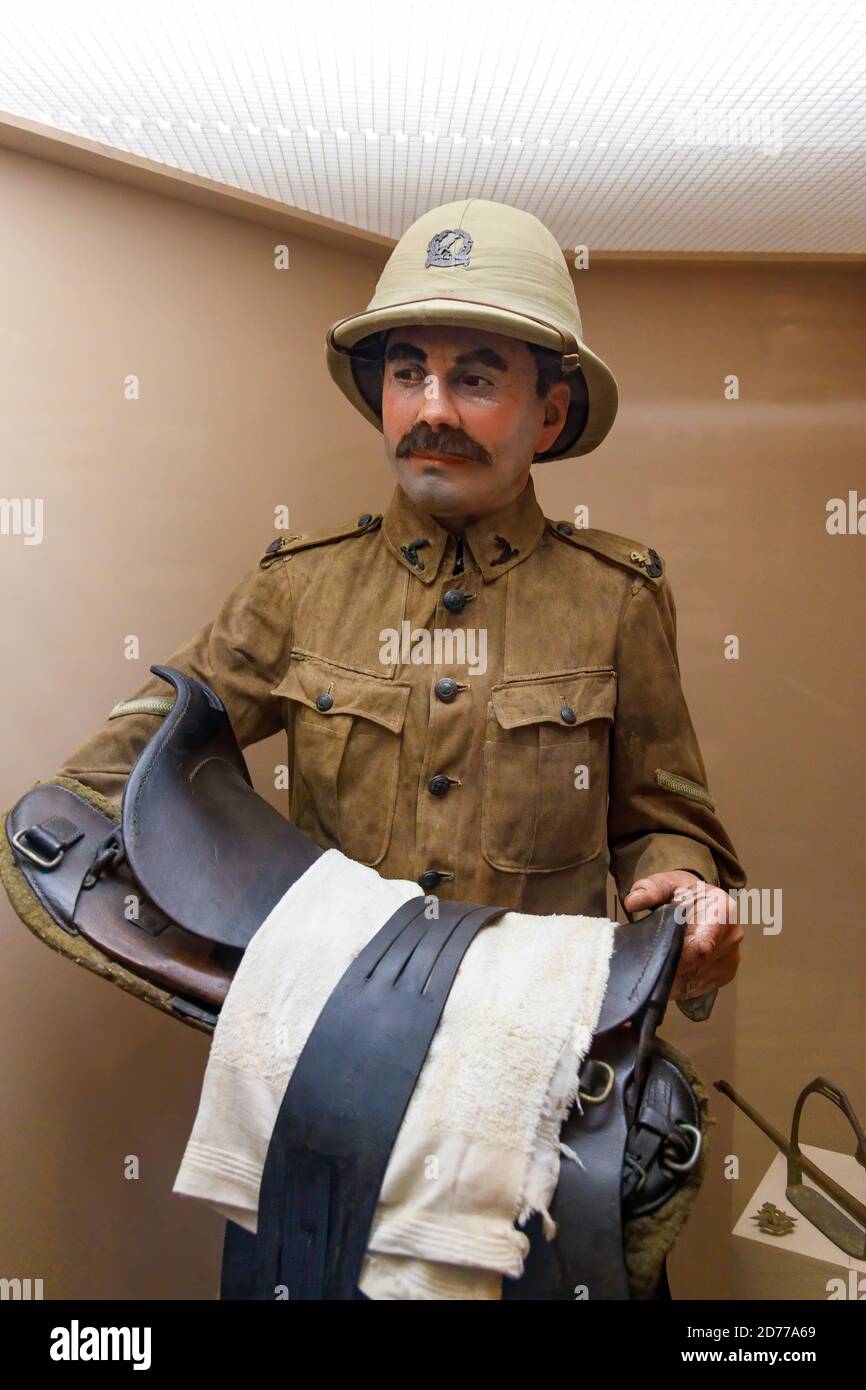 National Army Museum in Waiouru, Nordinsel, Neuseeland. Kavallerie des Ersten Weltkriegs. Stockfoto