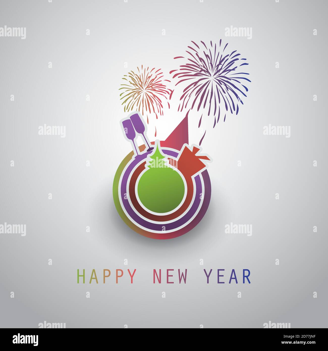 Neujahrskarte Hintergrund - 2014 Stock Vektor