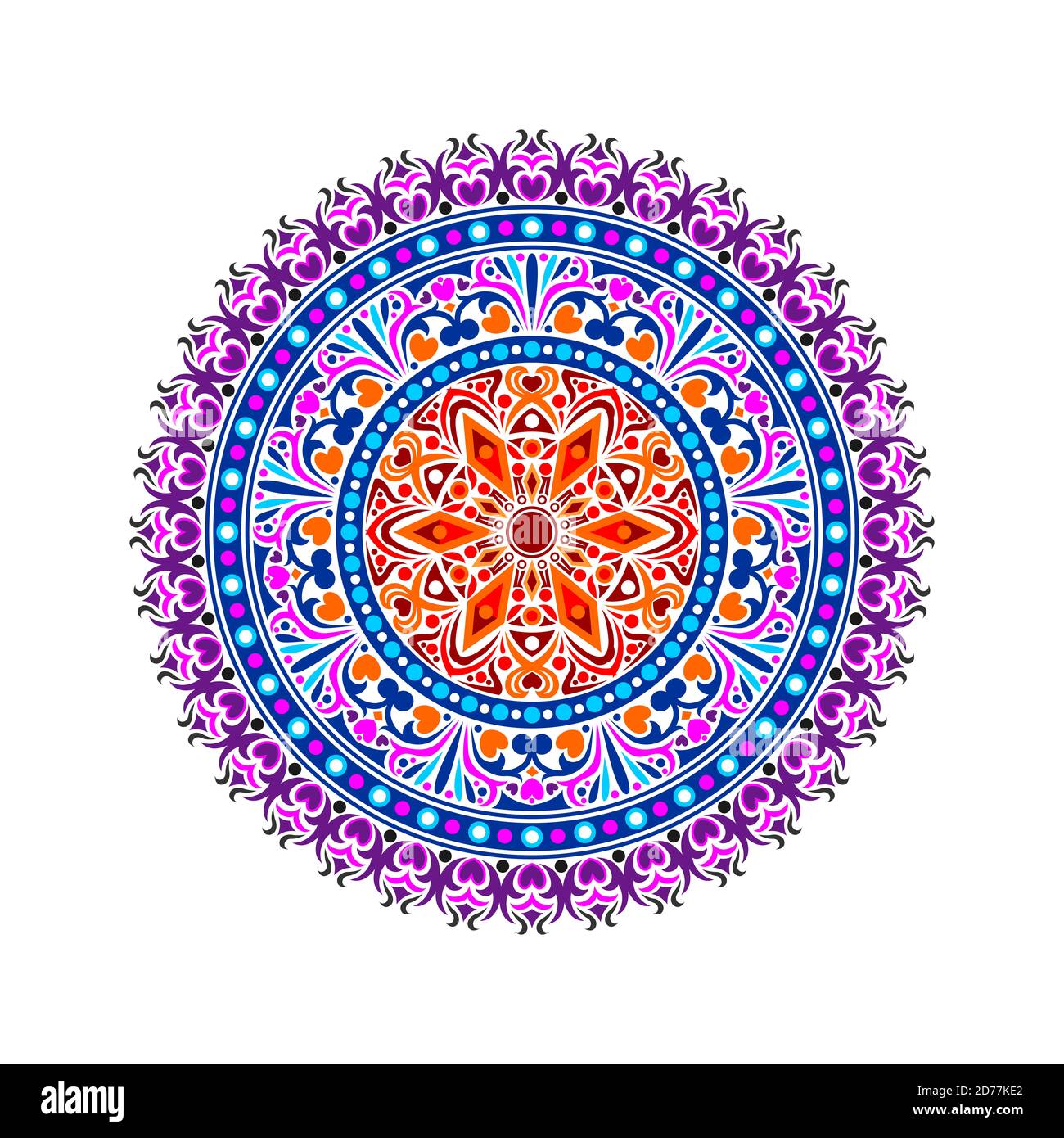 Dies ist ein Werk von Mandala Kunst in so viel Detail wie möglich gemacht und mit fariatic Farben kombiniert, um die maximale Form zu schaffen. Dateien im eps-Format Stockfoto