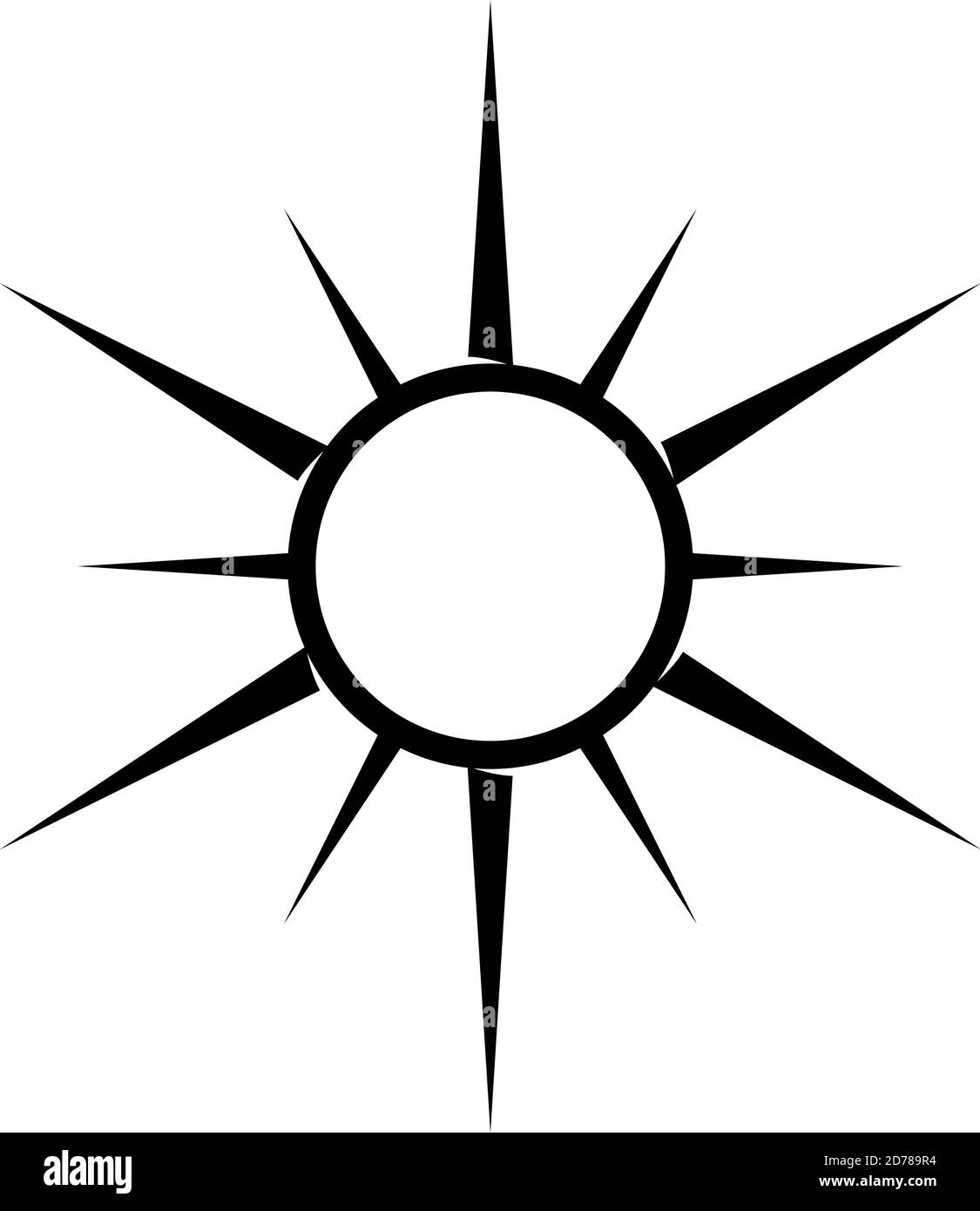 Silhouette Kompass Wind Rose Element Design mit Kreis. Einfaches Kompassvektordesign. Vektorgrafik EPS.8 EPS.10 Stock Vektor