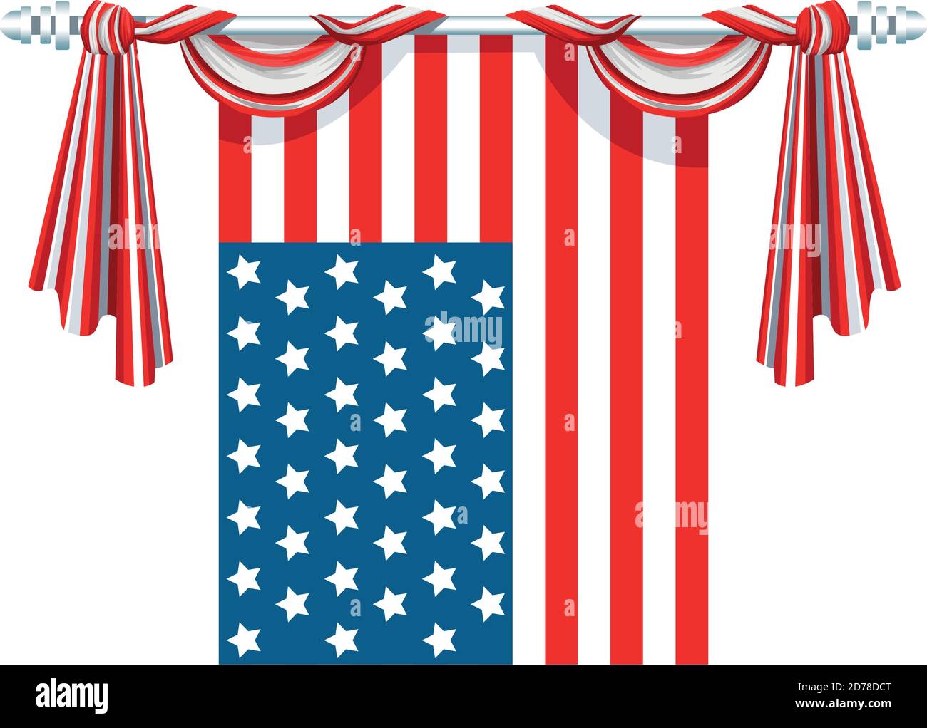 vereinigte Staaten von amerika Flagge hängen Vektor Illustration Design Stock Vektor