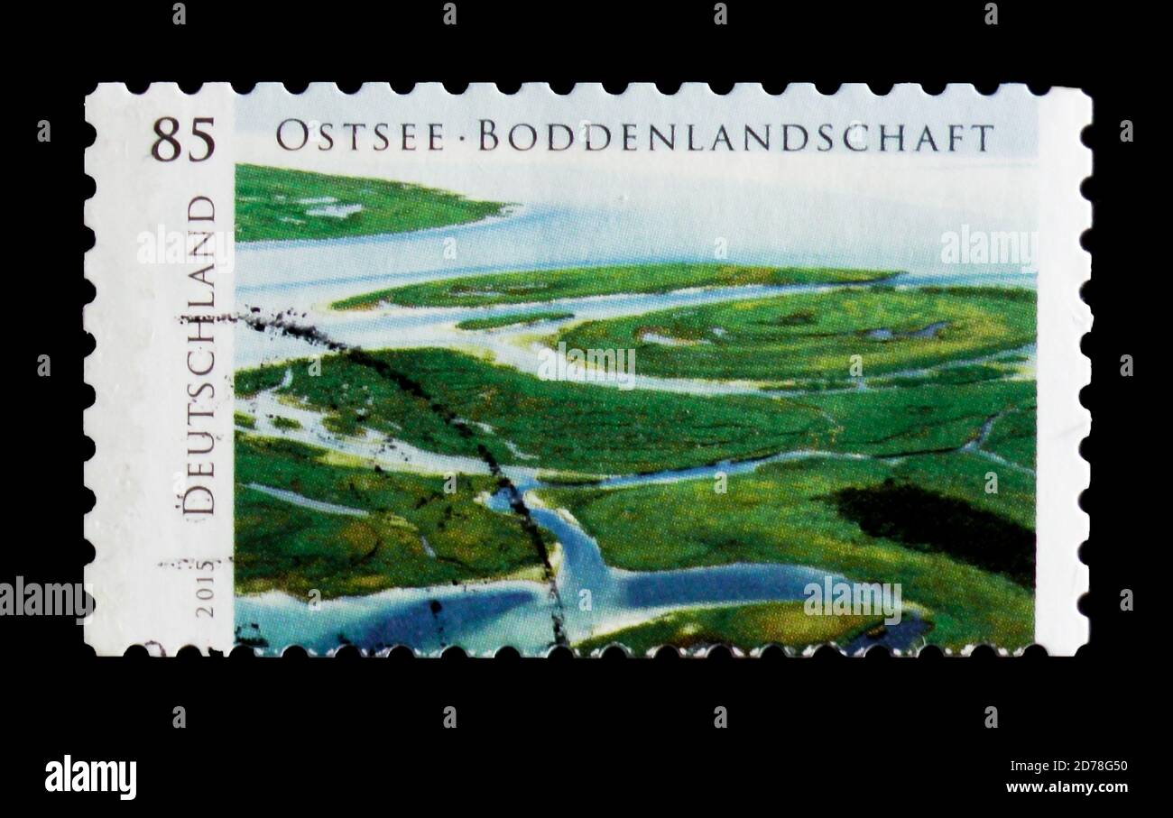 MOSKAU, RUSSLAND - 21. OKTOBER 2017: Eine Briefmarke gedruckt in Ausstellungen, Serie, um 19 Stockfoto