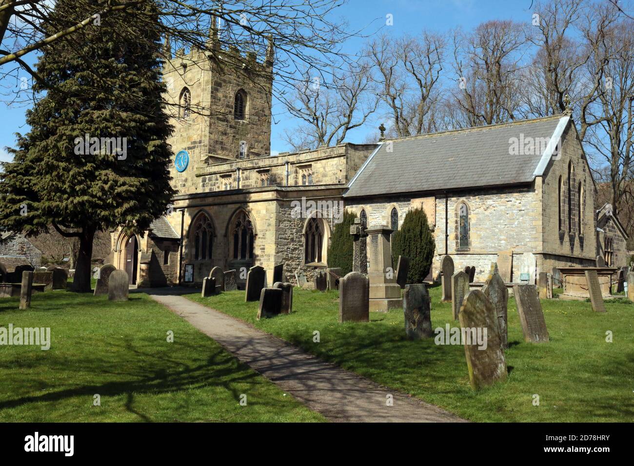 St. Lawrence Kirche Eyam Derbyshire Stockfoto