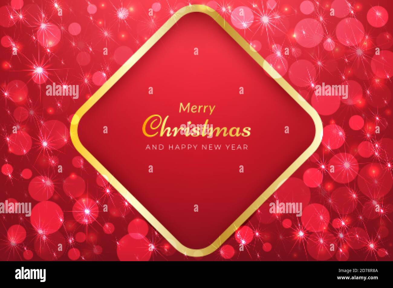 Rote weihnachten Hintergrund mit glitzernden Schnee-Effekt. Vektor-Design für Anzeigen, Banner, Grußkarten, Social-Media-Beiträge und mehr Stock Vektor