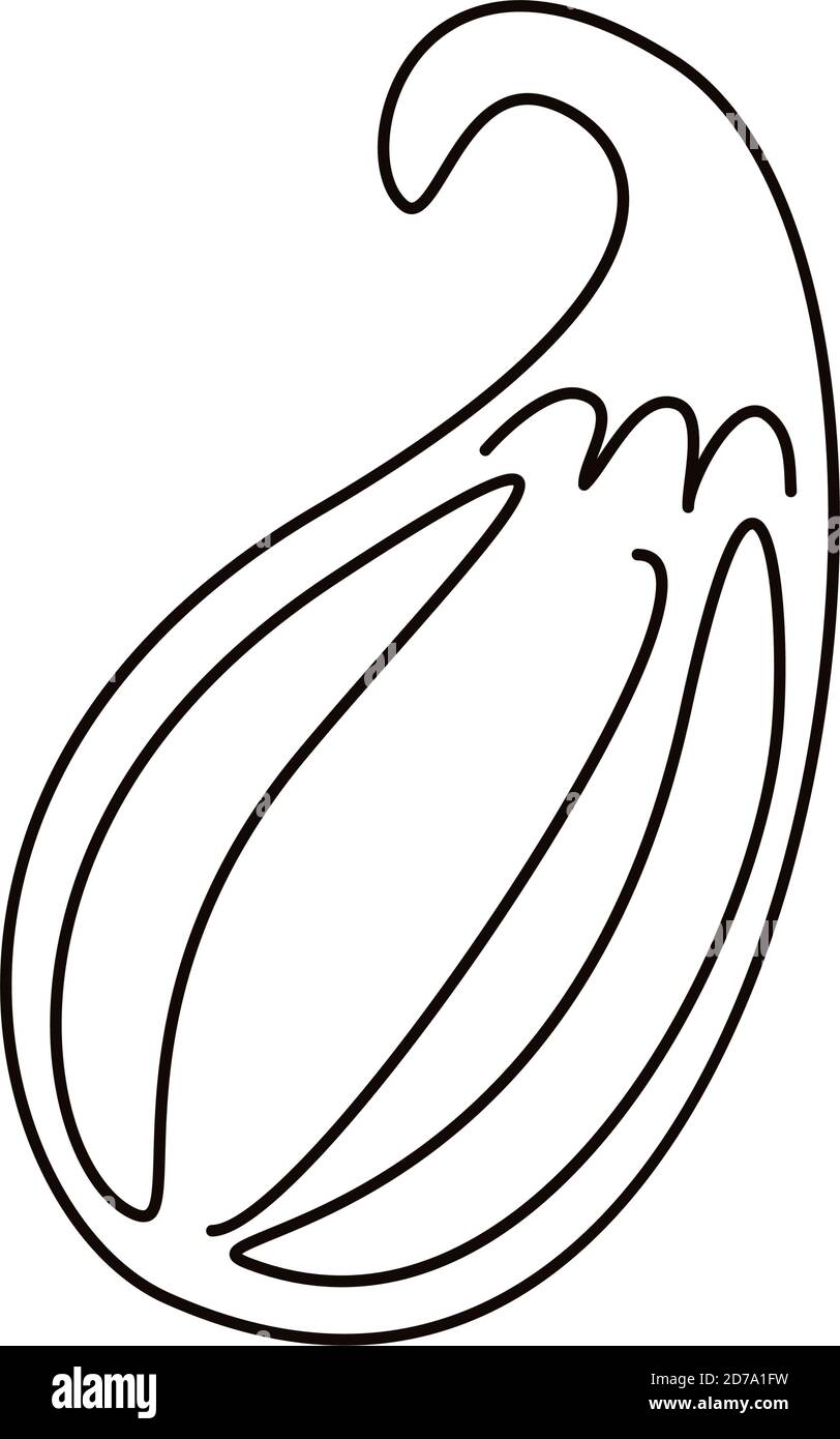 Chilischoten heißes Gemüse auf Feuer Linie Stil Symbol Vektor Illustrationsdesign Stock Vektor
