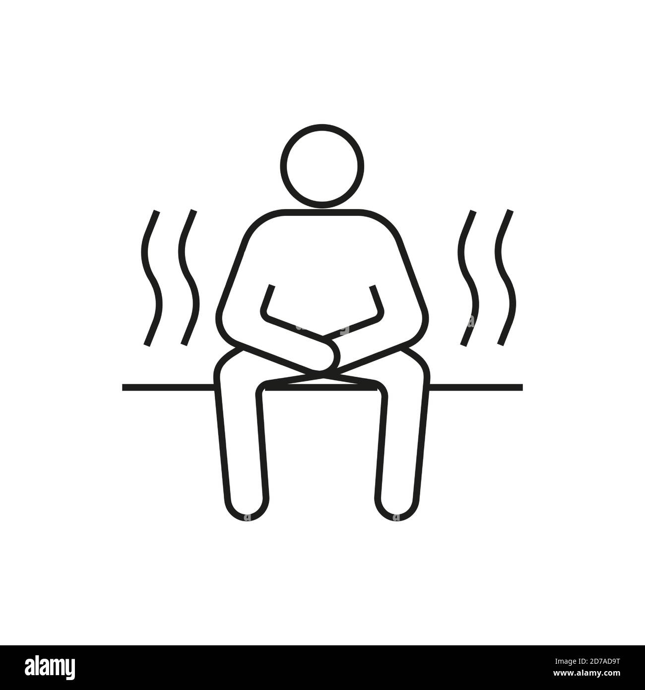 Sauna Icon Element des Badehauses Icon für mobiles Konzept und Web-Apps. Thin Line Sauna Icon kann für Web und mobile verwendet werden. Premium-Symbol auf Weiß Stock Vektor