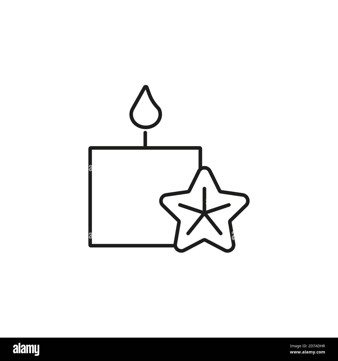 Duftkerze Icon Element Badhaus Icon für mobile Konzept und Web-Apps. Thin Line Duftkerze Symbol kann für Web und mobile verwendet werden. Premium Stock Vektor