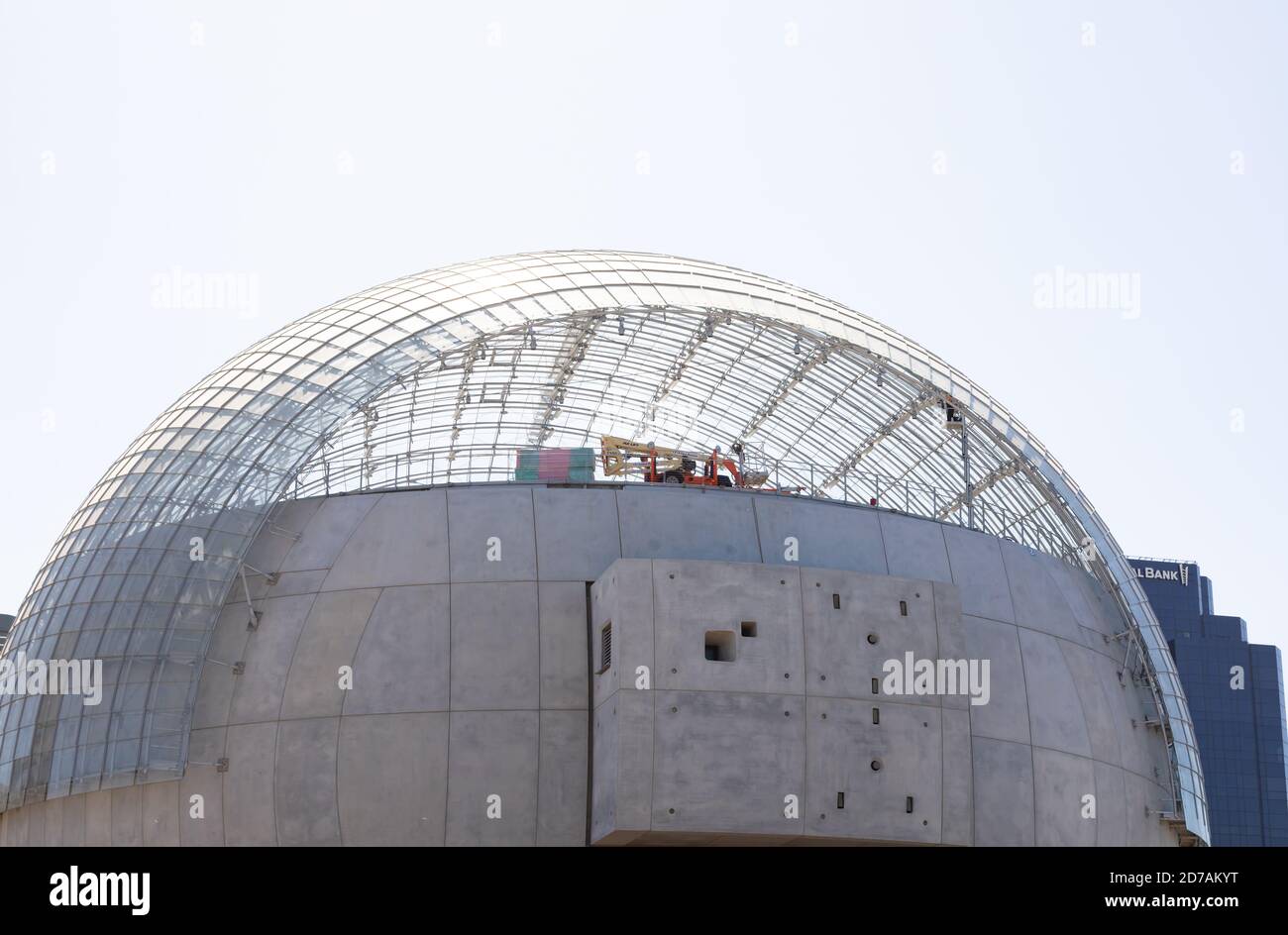 Bau des Academy Museum of Motion Pictures. Fairfax und Wilshire, Los Angeles, Kalifornien, USA Stockfoto