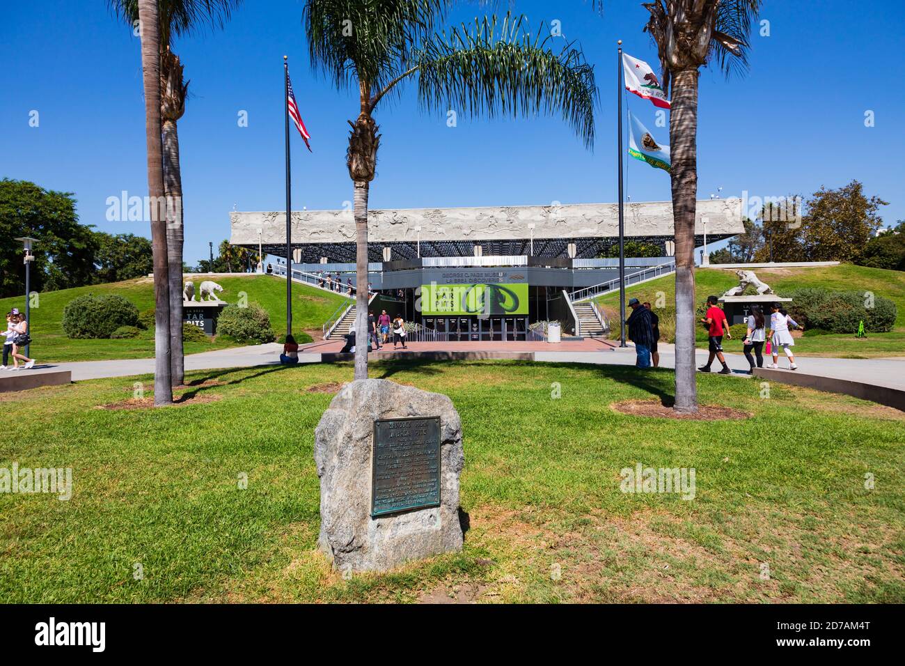 La Brea Tar Pits, Touristenattraktion, Los Angeles, Kalifornien, Vereinigte Staaten von Amerika, USA Stockfoto