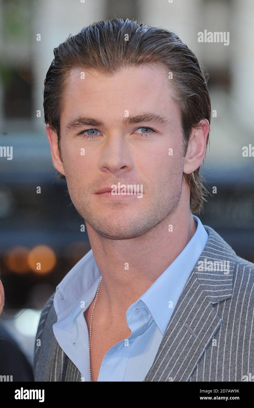 Chris Hemsworth nimmt an der Weltpremiere von Rush, Odeon Leicester Square, London, Teil. 2. September 2013 © Paul Treadway Stockfoto